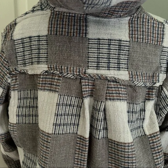 Obey Plaid Patchwork Oversized Relaxed Fit Soft Hoodie Size M - Picture 10 of 14